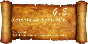 Gottdiener Emilián névjegykártya